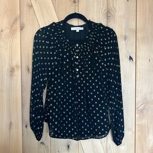 Small, Black and gold polka-dot top from LOFT